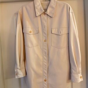 Aritzia Ganna Vegan Leather Shirt Jacket - like new
